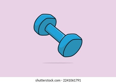 Gym Dumbbell vector illustration. Gym fitness object icon concept. Low weight dumbbell logo design. Body fitness, Gym exercise, Work out. Dumbbell for training body muscles vector design.