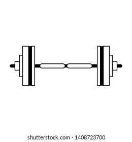 Gym dumbbell weight symbol vector illustration graphic design