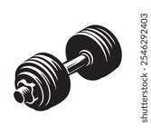Gym dumble clipart vector icon