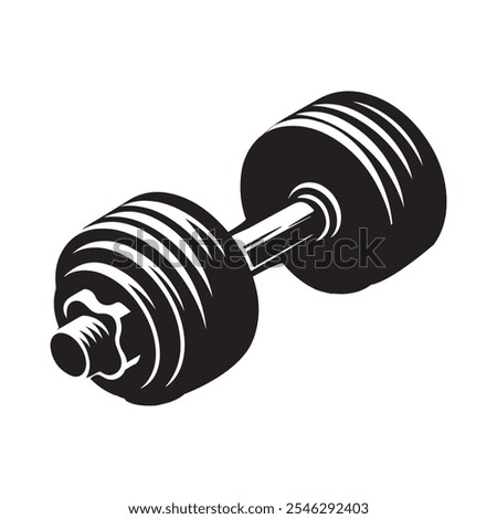 Gym dumble clipart vector icon
