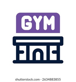 gym duotone icon. Sleek and modern vector icon for websites, mobile apps, marketing materials, and corporate design. Fully scalable and ready to use.