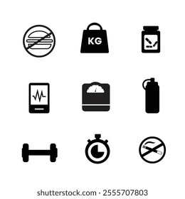 gym Editable Icons set icons