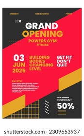 GYM mit eleganter Design-Poster-Vorlage