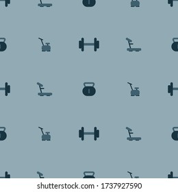 Gym element seamless pattern background