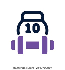 gym equipment duotone icon. Sleek and modern vector icon for websites, mobile apps, marketing materials, and corporate design. Fully scalable and ready to use.