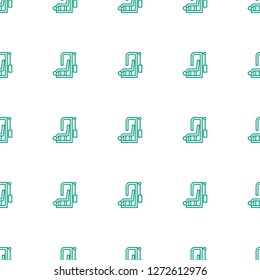 gym equipment icon pattern seamless white background. Editable outline gym equipment icon. gym equipment icon pattern for web and mobile.