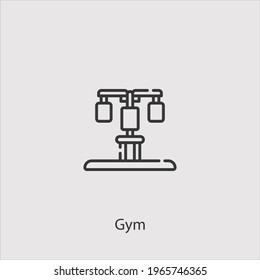 gym equipment icon vector icon.Editable stroke.linear style sign for use web design and mobile apps,logo.Symbol illustration.Pixel vector graphics - Vector