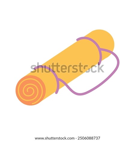 Gym Equipment Illustration - Yoga Mat