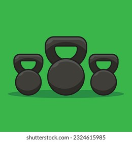 Gym equipment isolated, flat icon. Dumbbell, weight, Tool for sports and fitness. Sport and fitness symbol, color editable, Design elements for logo, label, sign, and emblem. Vector illustration