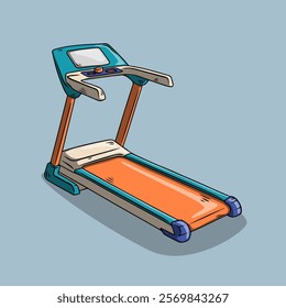 Gym Equipment Machine Treadmill Illustration