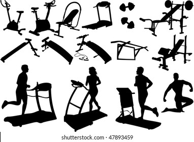 Gym Equipment, Made In The Image Vectors