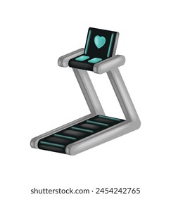 gym equipment treadmill isolated design