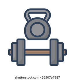 Gym equipment Vector Icon which can easily modify or edit

