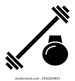 Gym Equipment Vector Line Icon Design