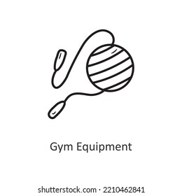 Gym Equipment Vector outline Icon Design illustration. Workout Symbol on White background EPS 10 File