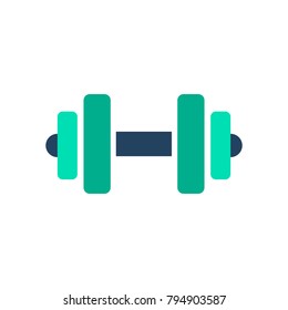 gym exercise - heavy weight lifting - vector dumbbell icon