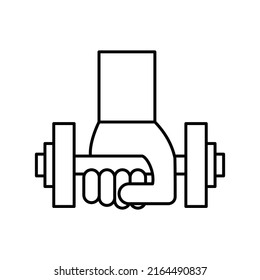 Ejercicio Gimnasio Isolación Vector icono que puede modificar o editar fácilmente

