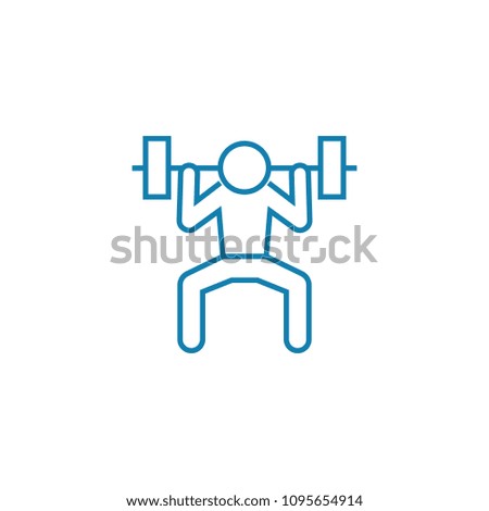 Gym exercises linear icon concept. Gym exercises line vector sign, symbol, illustration.