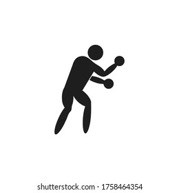 Gym, exercising icon vector illustration. Premium quality flat icon in trendy style.