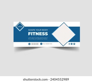 Gym facebook cover and web banner template