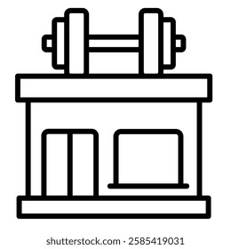 Gym Facilities icon line vector illustration