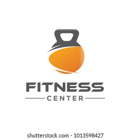 gym fitness with barbell  logo icon vector template