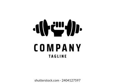 Gym Fitness Barbell logo icon design template flat vector