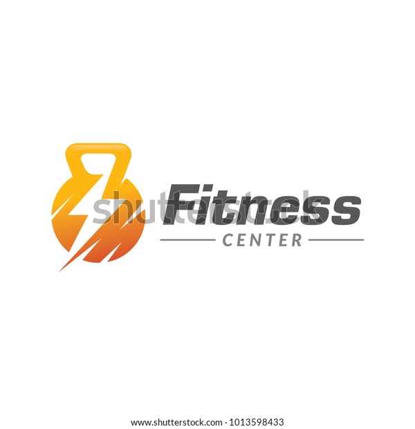 Fitnessstudio Mit Barbell Logo Symbol Vektorvorlage Stock Vektorgrafik Lizenzfrei