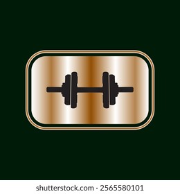 gym fitness barbell logo vector ilustration design. isolated on black background