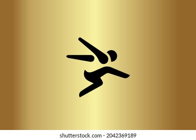 GYM and Fitness Basic and elegant minimal artistic design initial based Icon logo-vector