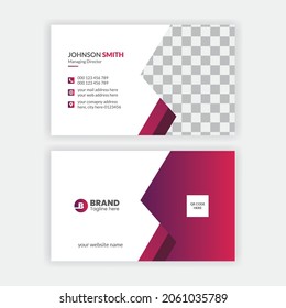 Gym, fitness business card design template