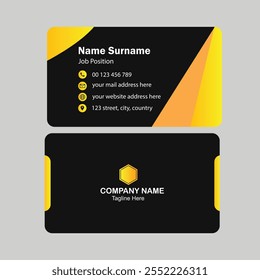 Gym and Fitness Business Card Design. Professional Sports Trainer Business Card Template.