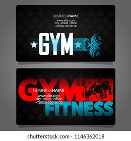 Gym and fitness card business concept