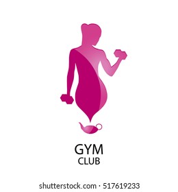 gym, fitness club icon sport style - vector illustration