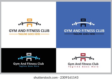 Gym and Fitness Club Logo Design Template