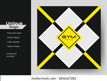 Gym & Fitness Club Social Media Banner Template