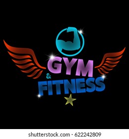 Gym and fitness design abstract vector