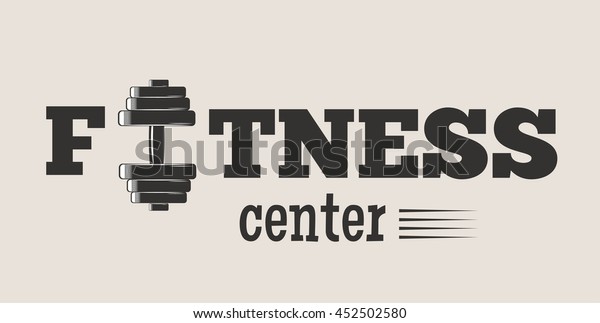 Gym Fitness Emblem Labels Badges Logo Royalty Free Stock Image