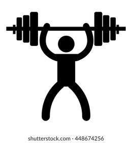 Gym and fitness equipment graphic design, vector illustration icon.