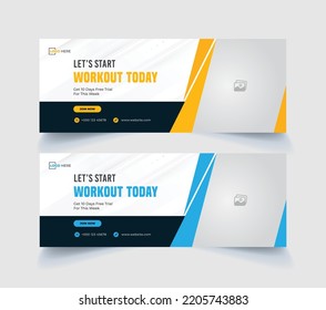 Gym, Fitness Facebook Cover Page Design