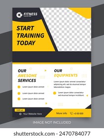 Gym or fitness flyer design template