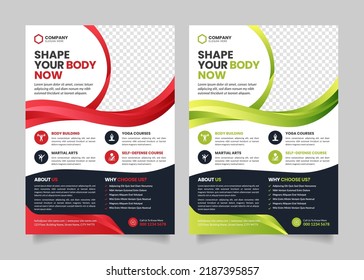 GYM Fitness Flyer Poster Template Design