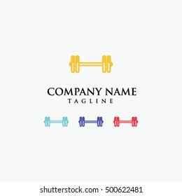 Gym Fitness Health Body Building Logo Vector