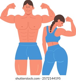 gym fitness healthy fit athlete couple