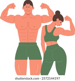 gym fitness healthy fit athlete couple