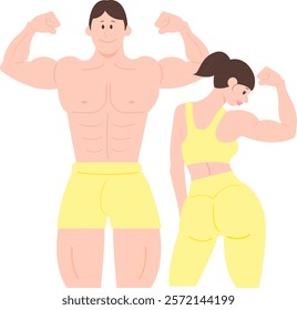 gym fitness healthy fit athlete couple