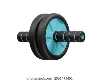 gym fitness icon gym roller illustration 3d render