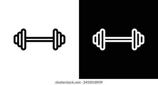 Gym and Fitness Icon Set with Dumbbells and Weights in Vector