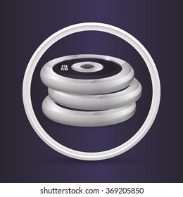 Gym and fitness icons design 