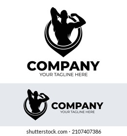 Gym and fitness logo design illustration